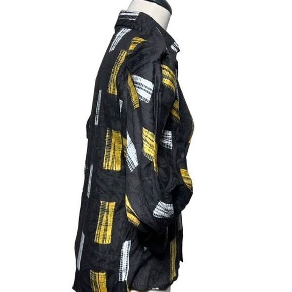 Busayo Tunjii Balloon Sleeve Dyed Button Front Shirt NWT Tola Blouse  Size XS - Picture 3 of 5